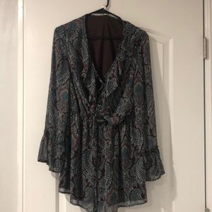 Printed short Romper